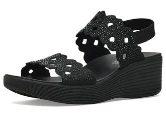 Skechers Parallel Lite - Sassy Dayz 2.0 Womens Wedge Shoes Black/Black : 9.5 B - Medium, Synthetic