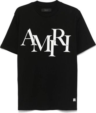 Amiri Verspringende Logo Tee - Heren - T-shirts - Zwart - M - Katoen - Tops