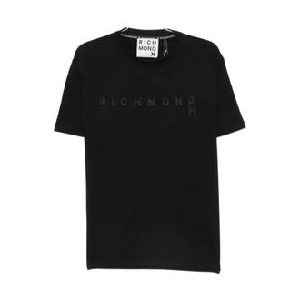 John Richmond T-Shirts, male, Black, Size: XL Ump26018Tsrsc Silkom