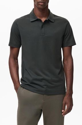 Mango Slim Fit Thermolite Polo in Dark Green Grey at Nordstrom, Size X-Large