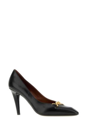 Versace Lambskin Leather Pumps - Black