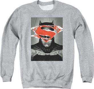 Gildan Batman V Superman Batman Poster Adult Crewneck Sweatshirt