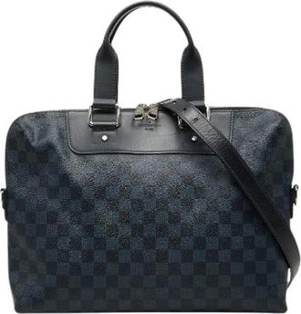 Louis Vuitton Pre-owned Porte Documents Jour Damier Cobalt Business Bag - Heren - Pre-owned - Blauw - Maat: ONE Size Leer