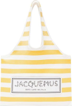 Jacquemus Le Tote logo-print bag - unisex - Polyamide/Elastane/Viscose - One Size - Yellow