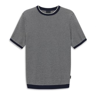 Bugatti Tops, Heren, Blauw, XL, Katoen, Gebreid T-shirt