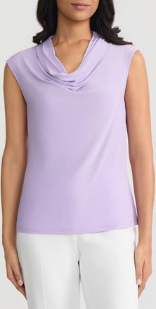 Kasper Cowl Neck Cap Sleeve Knit Top in Lavender Mist at Nordstrom, Size X-Large P