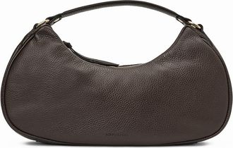Aquatalia Womens Luna Crescent, Espresso Pebbled, M, Luna Crescent