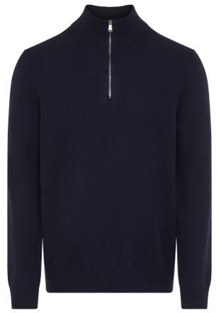 Joop Strickpullover JOOP JEANS Lauriono, Herren, Gr. XXL, dunkelblau, Strick, Obermaterial: 80% Wolle, 20% Polyamid, unifarben, regular fit normal, Rundhal