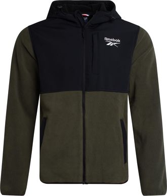 Reebok Mens Jackets - Lighweight Polar Fleece Jacket Zip Up Winter Jackets for Men with Pockets Outerwear Coats, Olive, M