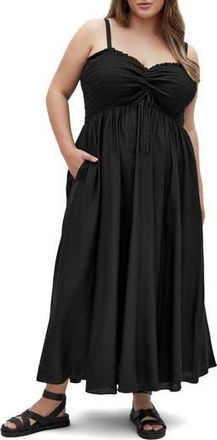 City Chic Maui Maxi Dress in Black at Nordstrom Rack, Size Xs/14W