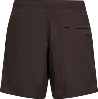 Jil Sander Mens Brown Stretch Nylon Logo Swim Shorts Polyamide Beachwear Sea Clothing