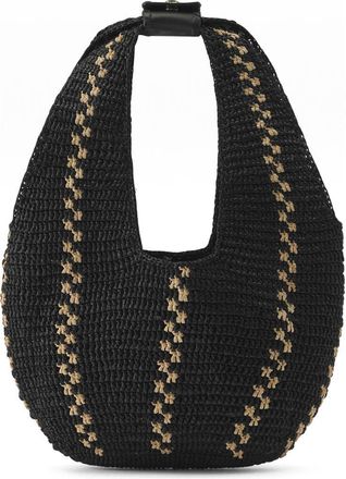 Helen Kaminski Aquarius Raffia Hobo Bag in Charcoal/Natural at Nordstrom