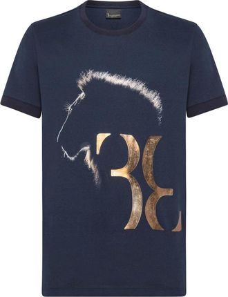 Billionaire Boys Club Tops, Heren, Blauw, S, Katoen, T-shirt Ronde Hals Leeuw