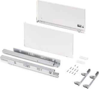 Emuca Caj&oacute;n Exterior Vertex 3d 60kg De Altura 242mm, Profundidad 500mm, Acero, Pintado Blanco - Emuca