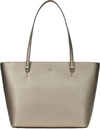Ralph Lauren Karly Tote - Dames - Tassen - Grijs - Maat: ONE Size Zijde