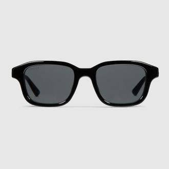 Gucci Rectangular-frame Sunglasses, Black