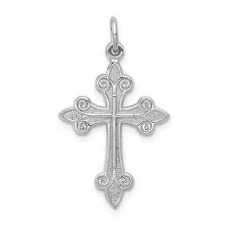 Diamond2Deal 14k White Gold Cross Pendant