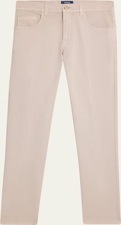 Cesare Attolini Mens Cotton Slim Straight-Leg Five-Pocket Pants