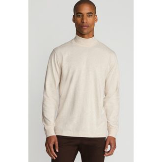 Lands End Super-T Mock Turtleneck in Flax Heather at Nordstrom, Size Xx-Large