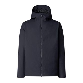 Save The Duck Dierenvrije gevoerde herenjas met capuchon - Heren - Zomerjassen - Blauw - XL - Nylon - Jassen