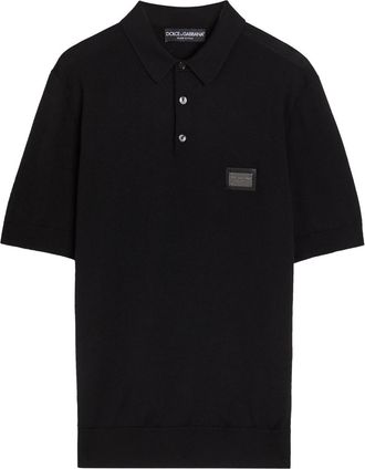 Dolce & Gabbana Wool Polo Shirt - Black - 52 (IT52 / XL)
