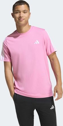 adidas T-Shirt ADIDAS SPORTSWEAR 3-STREIFEN, Herren, Gr. XXL, st tropic bloom, wei&szlig;, Obermaterial: 100% Baumwolle, Rundhals, Shirts T-Shirt
