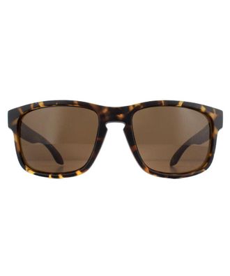 Calvin Klein Rectangle Mens Matte Dark Tortoise Brown Sunglasses - One Size