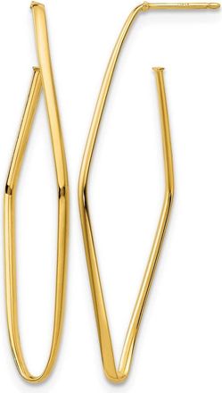 Diamond2Deal 14K Yellow Gold Fancy Drop Dangle Earrings