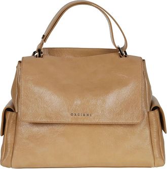 Orciani Sveva Medium Bag - Dames - Handtassen - Beige - ONE Size - Tassen