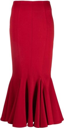 The Attico flared hem midi skirt - women - Rayon/Polyamide/Spandex/Elastane - 36