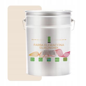 OEM Pintura De Silicona Color Beige Claro Para Fachadas, 5 Litros, Permeable Al Vapor