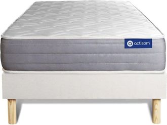 Actisom Somier Blanco + Colch&oacute;n Con Espuma Viscoel&aacute;stica 80 X 190