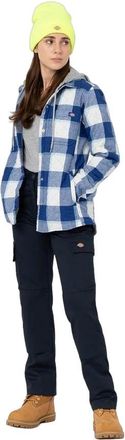 Dickies Womens/Ladies Flannel Shirt Jacket (Surf Blue) - Navy/Blue Cotton - Size Small