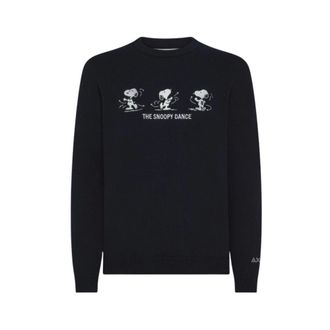 Sun 68 Round-neck Knitwear, male, Blue, L, Blue Jumper for Men