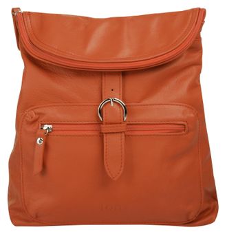 Forty Degrees Cityrucksack FORTY, Damen, Gr. B/H/T: 28cm x 30cm x 8cm, onesize, orange, Leder, Rindsleder, Rucks&auml;cke Cityrucksack, echt Leder, Made in Italy