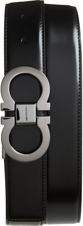 Ferragamo Reversible Leather Belt in Black/auburn at Nordstrom, Size 42
