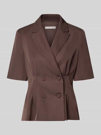 Christian Berg Cocktail Blazer in tailliertem Schnitt mit 1/2-Arm in Dunkelbraun, Gr&ouml;&szlig;e 32