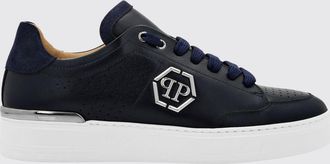 Philipp Plein Sneakers basse in pelle con motivo monogram e logo Hexagon applicato