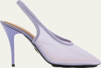Stella McCartney 103mm Mesh Slingback Pumps