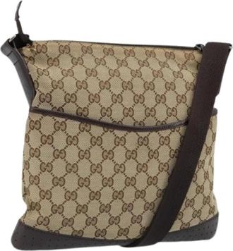Gucci Pre-owned Vintage Schoudertas - Dames - Vintage Schoudertas - Beige - ONE Size - Leer - Vintage