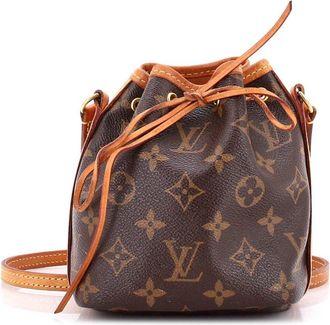 Louis Vuitton Brown Monogram Canvas Noe Nano (Authentic Pre-Loved)
