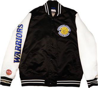 Mitchell & Ness x NBA Team Origins Varsity Satin Jacket Golden State Warriors OJBF4854-GSWYYPPPBKWH