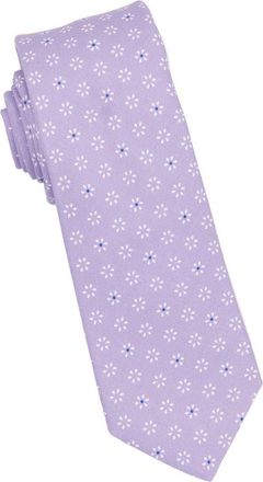 Brooklyn Brigade Geo Floral Cotton Tie in Lilac at Nordstrom