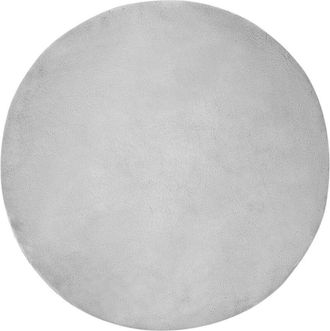 vidaXL Alfombra De Piel Sint&eacute;tica De Conejo Olite Gris &Oslash; 200 Cm Vidaxl