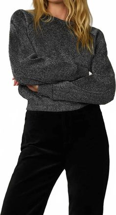 Joe's The Taylor Raglan Sweater In Silver Black Metal