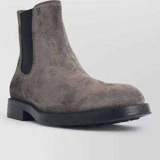Tod's suede leather chelsea ankle boots