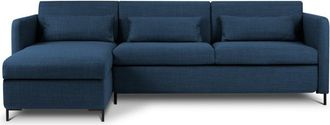 CXL by Christian Lacroix 4-Sitzer Designer Ecksofa Yanis mit Bettfunktion, Strukturstoff Blau
