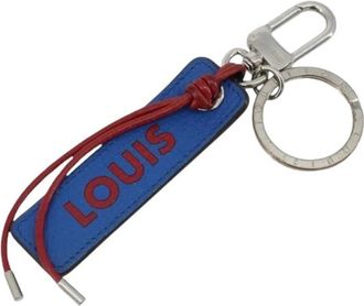 Louis Vuitton Pre-owned Leather Key Holder - Dames - Vintage Accessoires - Blauw - ONE Size - Leer - Vintage