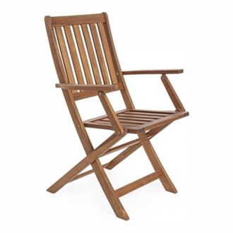 BIZZOTTO Bizzotto - Silla Mali Plegable Con Reposabrazos De Madera De Melamina