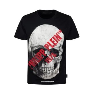 Philipp Plein T-Hemden - Heren - Tops - Zwart - Maat: S Katoen